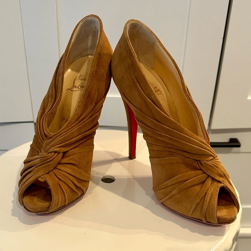 Christian Louboutin Suede Treopli 120 Booties